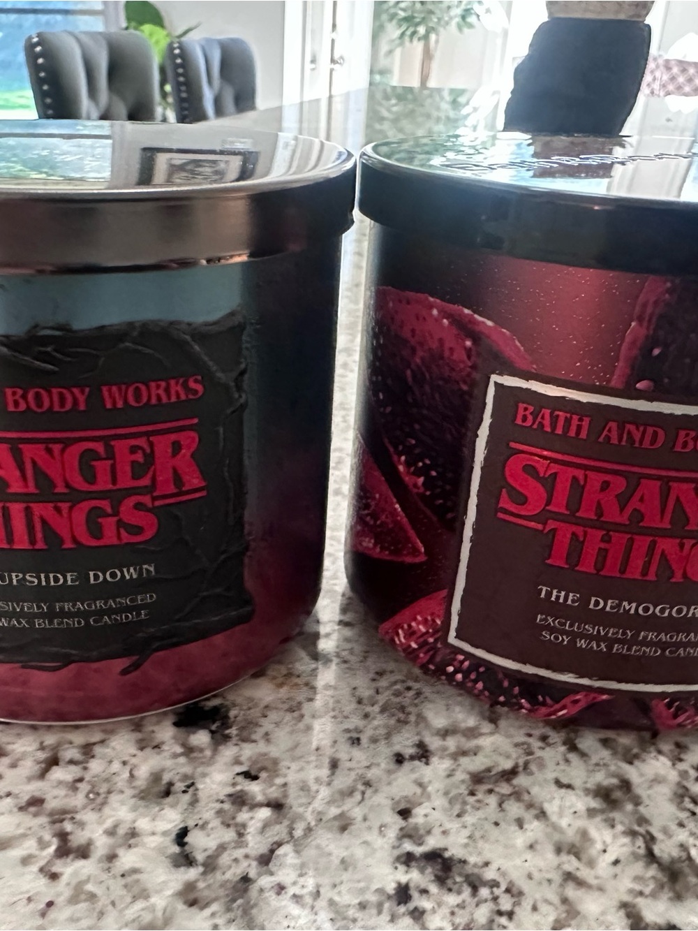 Bath & Body Works Stranger Things Red/Black Scented Candle Duo